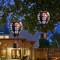 Hot Air Balloon Solar Lantern for Garden Decor,2 Pack Matal Hanging Lantern,Outdoor Metal LED Solar Lights for Yard Patriotic Trees Decor